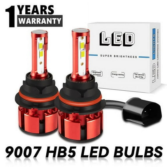 For 1999-2004 Ford F450 F550 9007 LED Headlight Hi/Lo Bulbs 6000k