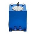 thumbnail image 1 of For 2.5-Gallon Aluminum Street/Drift/Strip/Racing Fuel Cell Blue Gas Tank with Level Sender and Silver Cap, 1 of 5