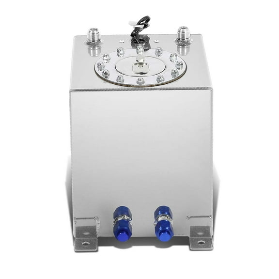 For 2.5-Gallon Aluminum Street/Drift/Strip/Racing Fuel Cell Gas Tank with Level Sender and Silver Cap