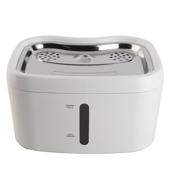 For 2.5L Cat Water Fountain Stainless Steel Pet Water Dispenser For Drinking Wired Automatic Cat Water Fountain With Water Level Window