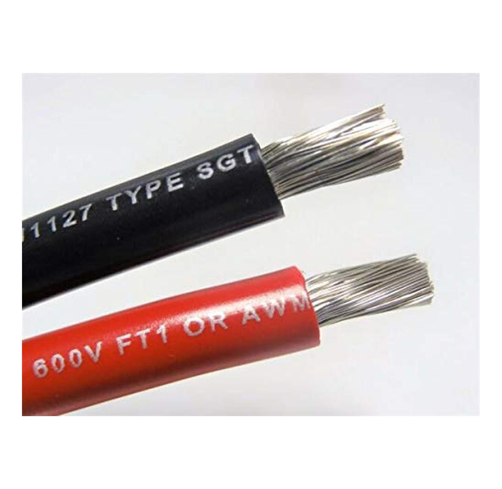 For 2 AWG GAUGE BLACK& RED MARINE TINNED BATTERY CABLE BOAT WIRE 15' EA ...