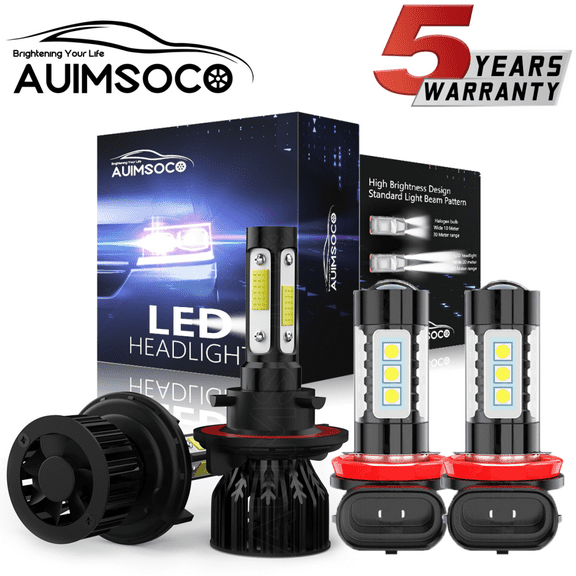 For 2-Door Mitsubishi Eclipse GT 2006-2007 4-Sides LED Headlight Fog Light Bulbs