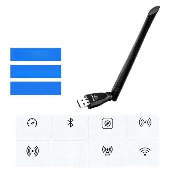 For 2 In 1 WiFi6 WiFi Adapter AX900 BT5.3 Dual band 900Mbps Wireless Network Card Wifi Antenna Dongle Free Drive For PC Win10 11