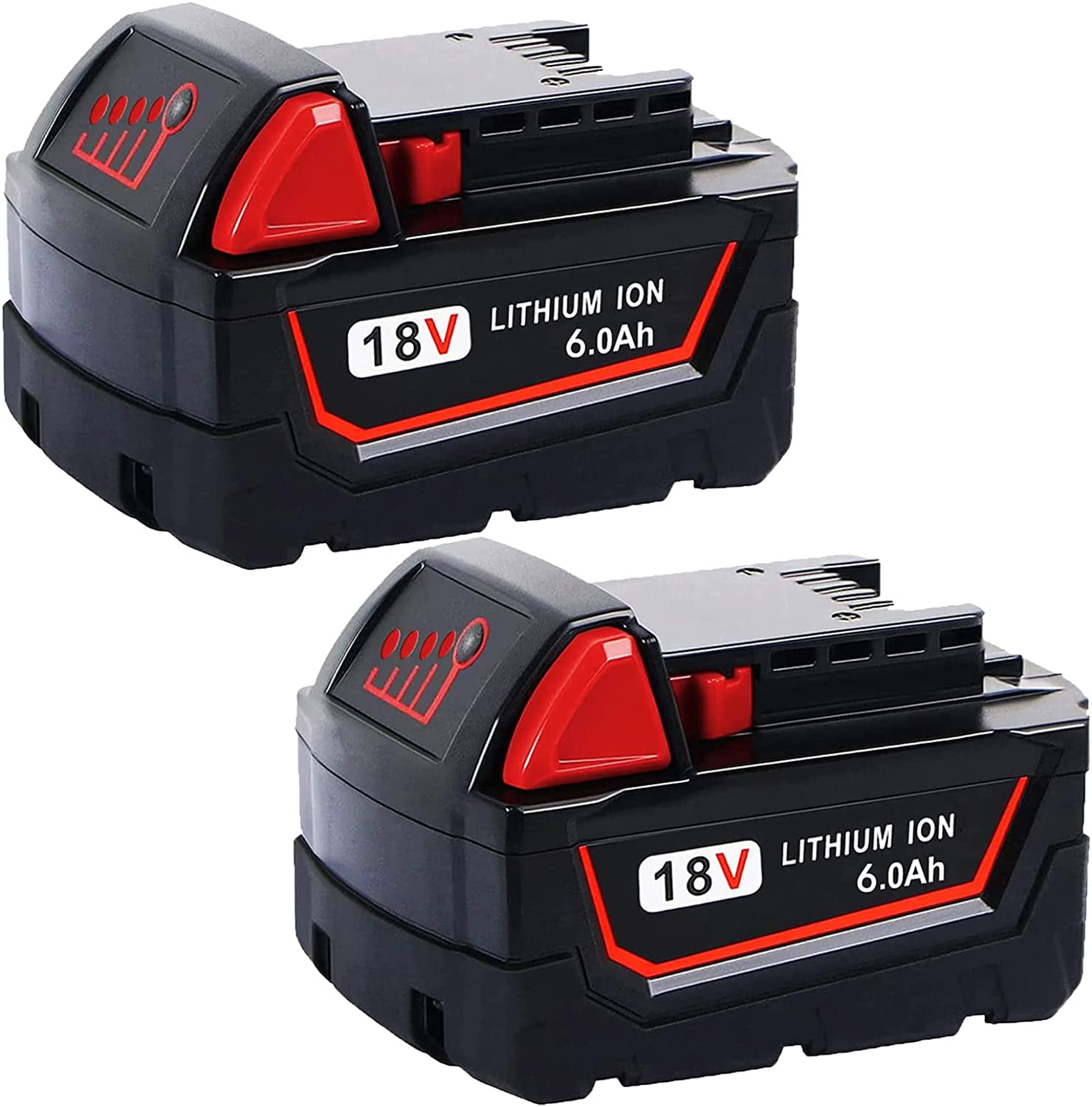 For 2 Pack Milwaukee 18V Battery 6000amh M18 Battery Walmart