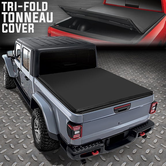 For 20-24 Jeep Gladiator JT 5ft Pickup Truck Bed Tri-Fold Soft Top Tonneau Cover