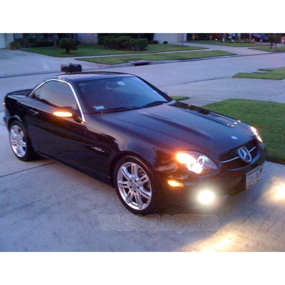 For 2000 2001 2002 2003 2004 Mercedes SLK 320 Xenon Foglamps Fog Lamps Driving Lights Kit SLK320 R170