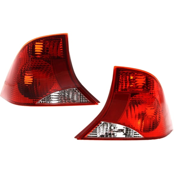 For 2000-2001 Ford Focus Pair Rear Tail Lights Driver and Passenger Side Assembly Unit FO2800153 FO2801153