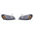 thumbnail image 1 of For 2000 2001 Infiniti I30 Headlight Driver and Passenger Side Pair Chrome Housing Clear Lens Replacement For IN2502103, IN2503103 | 26060-3Y326, 1 of 4