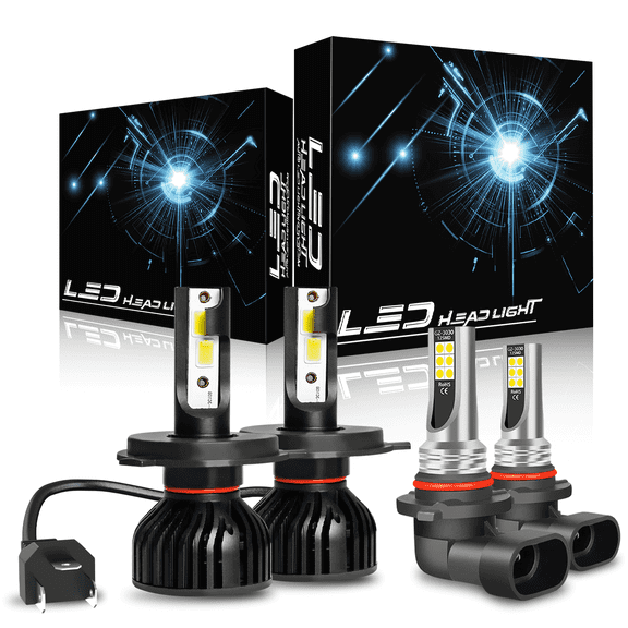 For 2000-2001 Mazda MPV LED Headlight Bulbs High Low Beam Fog Light 4pcs