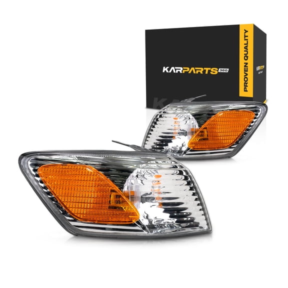 For 2000 2001 Toyota Camry Pair Driver and Passenger Side Turn Signal/Side Marker Light w/ Bulbs TO2530136 TO2531136 | 81520-AA020 81510-AA020 ;