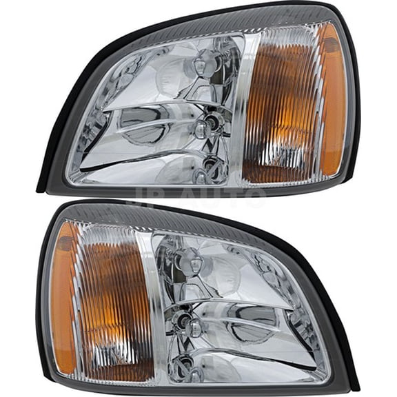 For 2000-2002 Cadillac DeVille Headlight Halogen Set Driver and Passenger Side