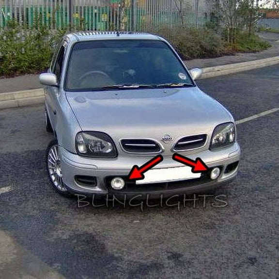 For 2000-2003 Nissan Micra Halo Fog Lamp Driving Light Kit K11c Angel Eyes