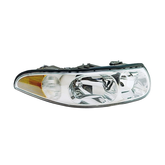 For 2000-2005 Buick Lesabre Headlight Passenger Side GM2503204 w/ Marker Lamp; Custom; w/ Smooth High Beam Surface For 25713548