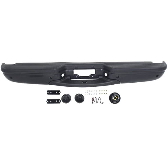 For 2000-2005 Excursion</p> Step Bumper Rear Black Steel 3C7Z17906CAA-PFM