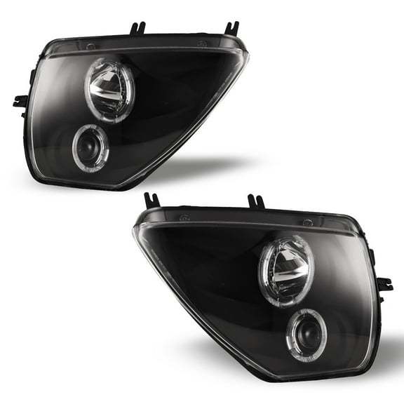 For 2000-2005 Mitsubishi Eclipse Headlights LED Halo Projector Pair Replacement Black Housing/Clear Lens