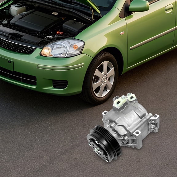 For 2000-2005 Toyota Echo 1.5l AC A/C Compressor & A/C Clutch Kit CO 11063AC Silver 5.90*4.72*5.11
