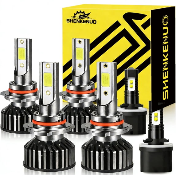 For 2000-2005 chevy Impala 9005 9006 LED High/Low Beam Headlights,+880 LED Fog light Bulbs,6pcs