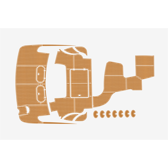 For 2000-2006 Carver 530 Non-Slip Faux Teak EVA Foam Marine Deck Pad Self-Adhesive Yacht Boat Floor