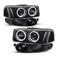 thumbnail image 1 of For 2000-2006 GMC Yukon Denali Projector Black Headlights Assembly Bumper Lamps, 1 of 8