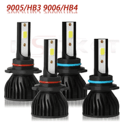For 2000-2006 GMC Yukon XL 1500 2500 LED Headlight High Low beam bulbs 6000K 4pcs 9005/HB3 9006/HB4