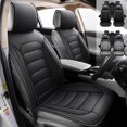 thumbnail image 1 of For 2000-2023 Dodge Charger Challenger Car Seat Cover 5 Seats PU Leather Automotive Vehicle Front&Rear Cushion Covers Interior Accessories Black, 1 of 9