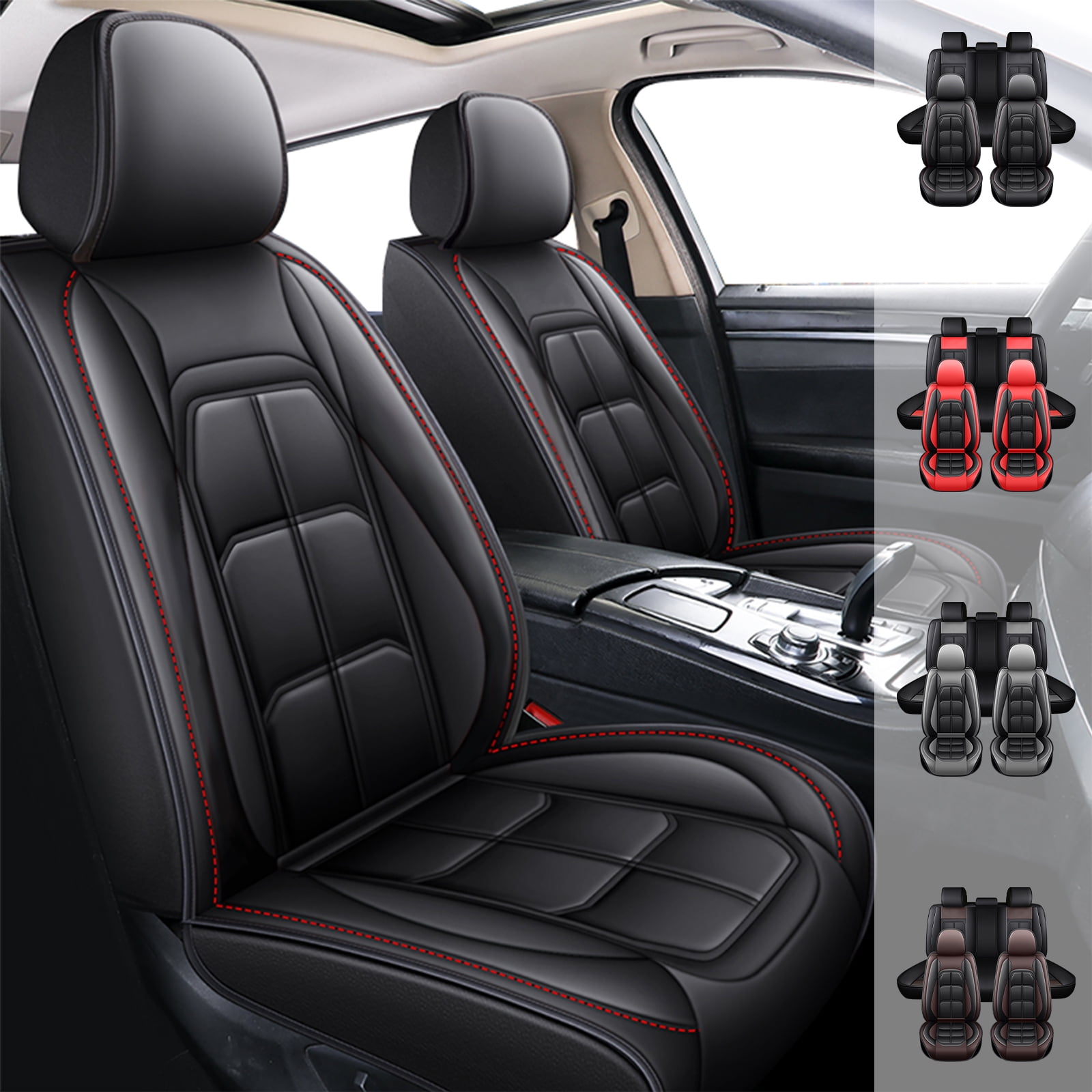 For 20002024 Toyota Camry Car Seat Covers 5Seats, Premium Pu Leather