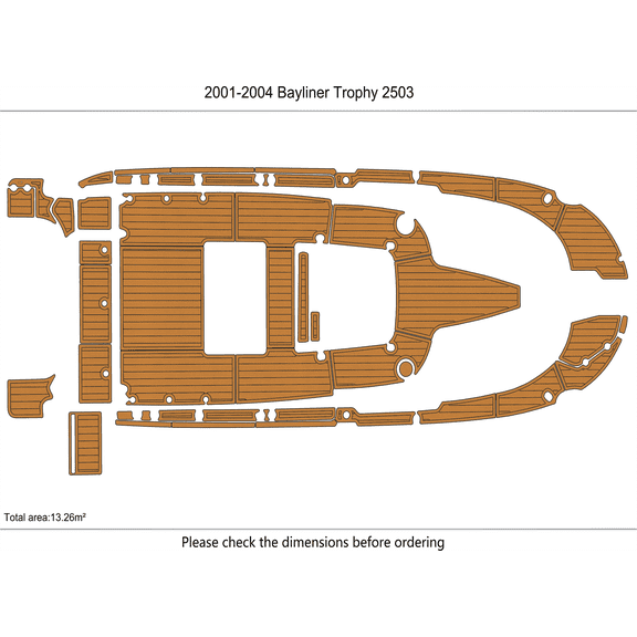 For 2001-2004 Bayliner Trophy 2503 Durable EVA Foam Boat Decking Non-Slip Marine Flooring Mat