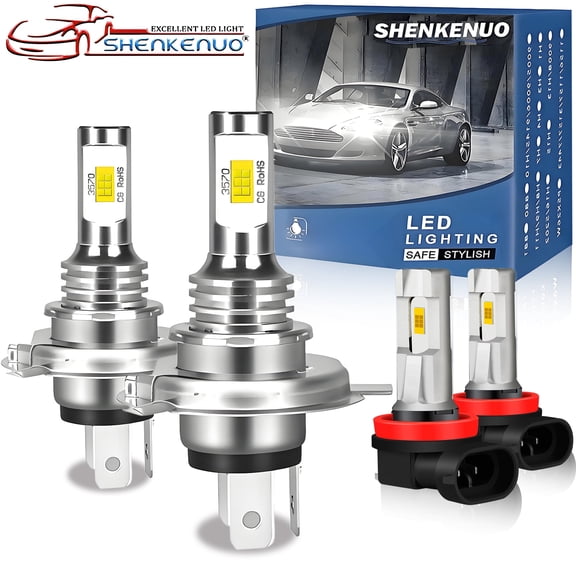 For 2002-2004 Honda crv CR-V Headlights 9003/H4 LED High/Low Beam H11 Fog light Bulbs,4PCS