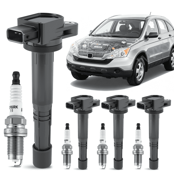For 2002-2009 Honda CR-V 2.4L L4 Ignition Coil & Spark Plug Replacement Kit Pack of 8 30520-PNA-007 30520-RRA-007 UF311 UF583