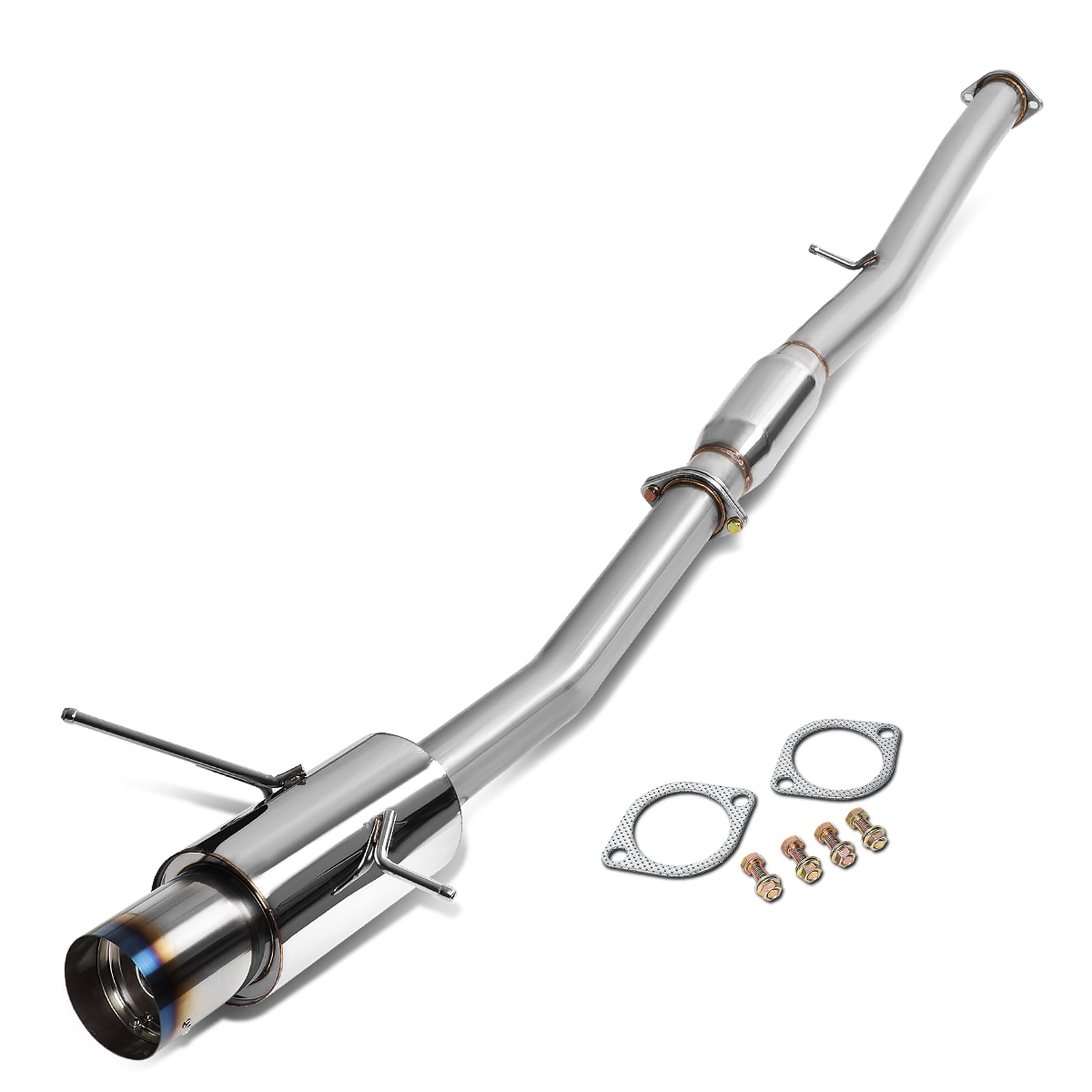 Full Exhaust System Spec-D Tuning N1 Catback Exhaust - Stainless Steel System For 2002-2007 Subaru WRX/STI Dna Motoring Exhaust
