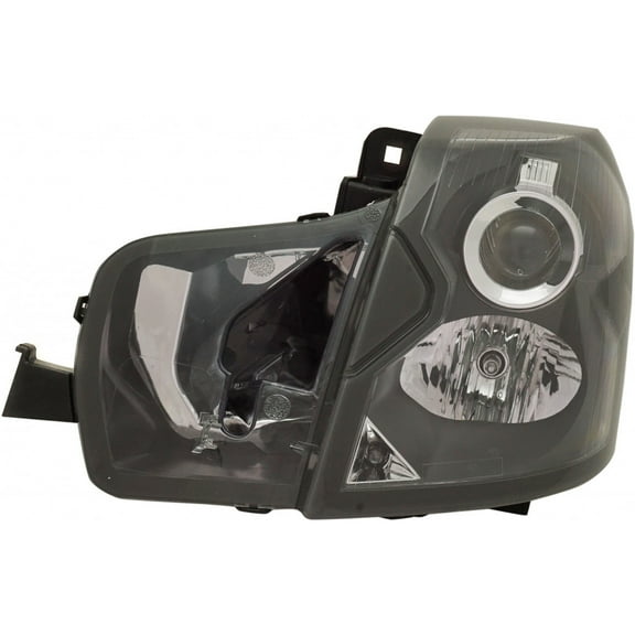 For 2003 04 05 06 2007 Cadillac CTS Headlight Driver Side w/ Bulbs | Chrome Crystal Housing | Clear Lens | Replacement For GM2502242 | 15826015