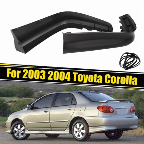For 2003 04 Toyota Corolla Pair Rear Bumper Spoiler Splitter Lip Body Kit LH RH