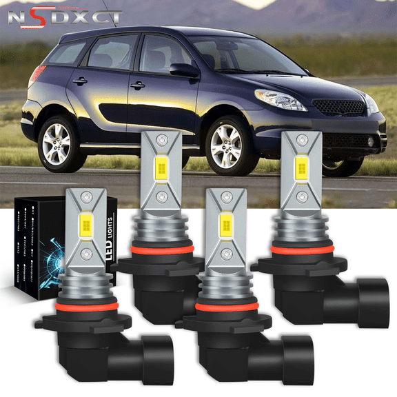 For 2003 2004 2005 2006 2007 2008 Toyota Matrix Combo 4x LED Headlight Bulbs High Low Beam White