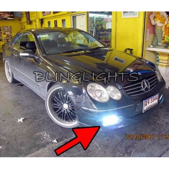 For 2003 2004 2005 2006 Mercedes-Benz CLK55 AMG LED Foglamps Fog Lights Driving Lamps clk 55 C209 A209