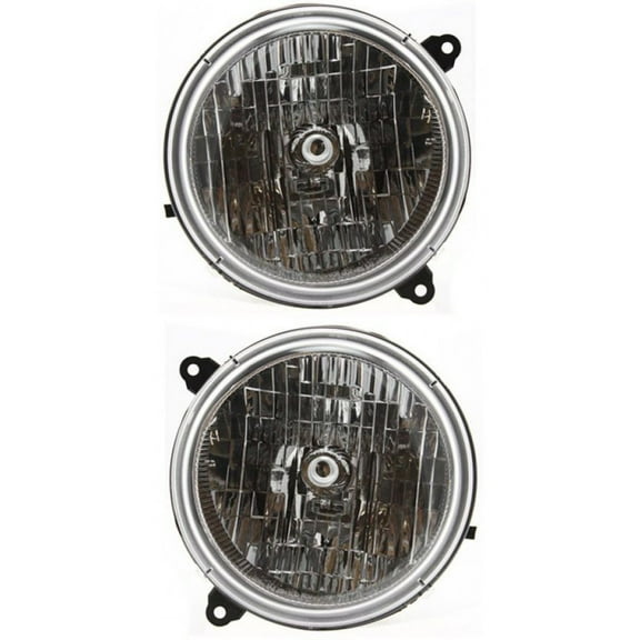 For 2003-2004 Jeep Liberty Pair Headlights Driver and Passenger Side ; from 11/6/02 CH2502146 CH2503146-replaces 55155809AB 55155808AB