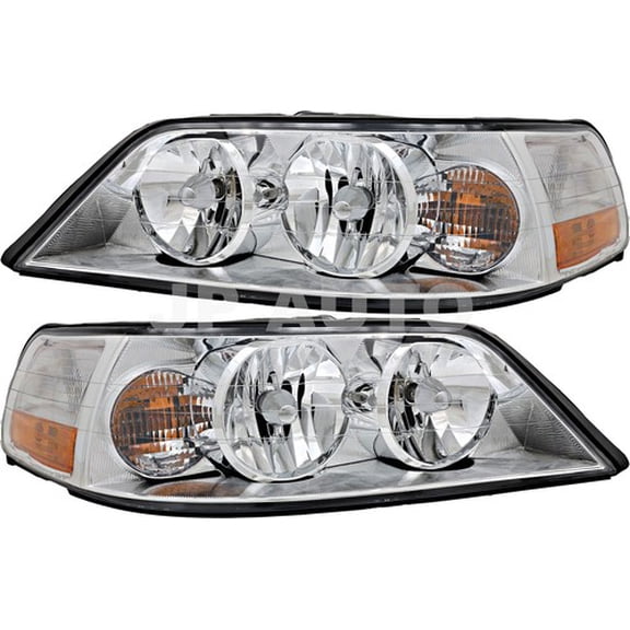 For 2003-2004 Lincoln Town Car Headlight Halogen Set Driver and Passenger Side