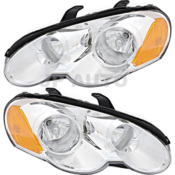 For 2003-2005 Chrysler Sebring Coupe Headlight Halogen Set Pair