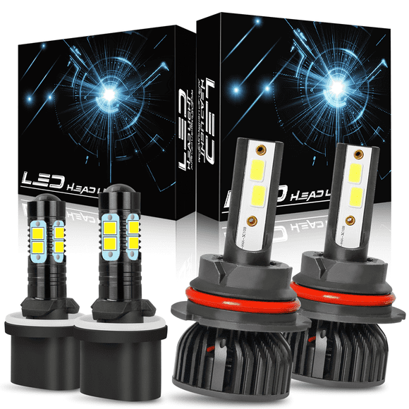 For 2003-2005 Mazda B2300 B3000 B400 LED Headlight High Low Beam Fog Light Set 6000K 4pcs