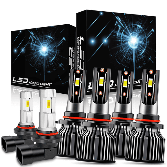 For 2003-2008 Toyota Matrix LED Headlights Bulb High Low Beam + Fog Lamp 6 Pack