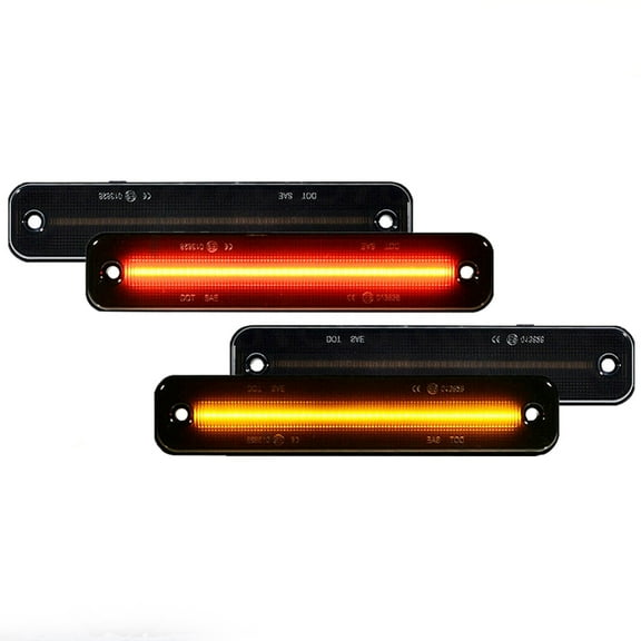 For 2003-2009 Hummer H2 LED Roof Cab Side Marker Lamps Smoked Running Lights Kit