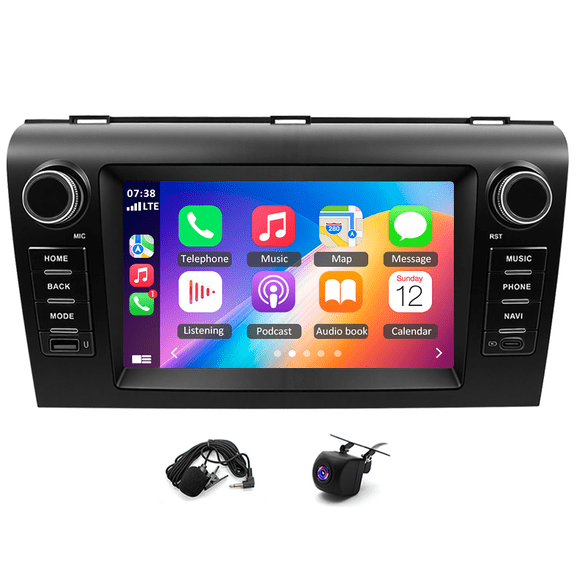 For 2003-2009 Mazda 3 7 Inch Android 14 Car Navigation 2+32G Carplay Auto AHD Mic