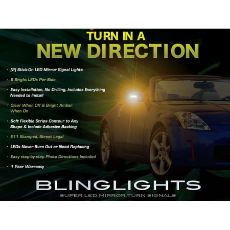 For 2003-2009 Nissan 350Z Side Mirror LED Turnsignal Lights