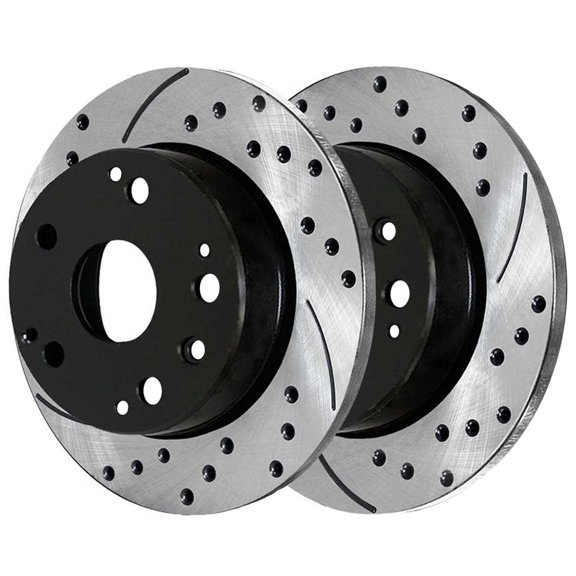 For 2003-2011 Honda Element 2004-2008 TL Rear Drilled Slotted Brake Rotor Pair