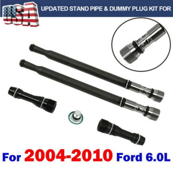 For 2004 -10 Ford Powerstroke Diesel 6.0L Updated Stand Pipe & Dummy Plug Kit US