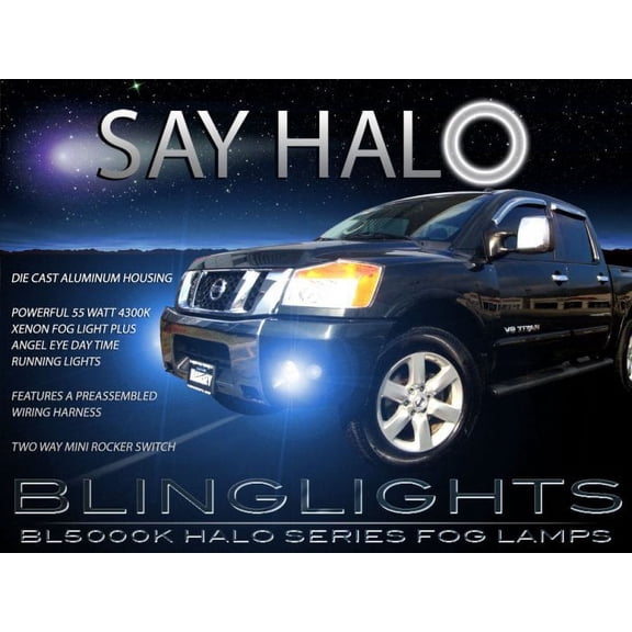 For 2004 2005 2006 2007 Nissan Armada Halo Foglamps Angel Eye Drivinglights Kit