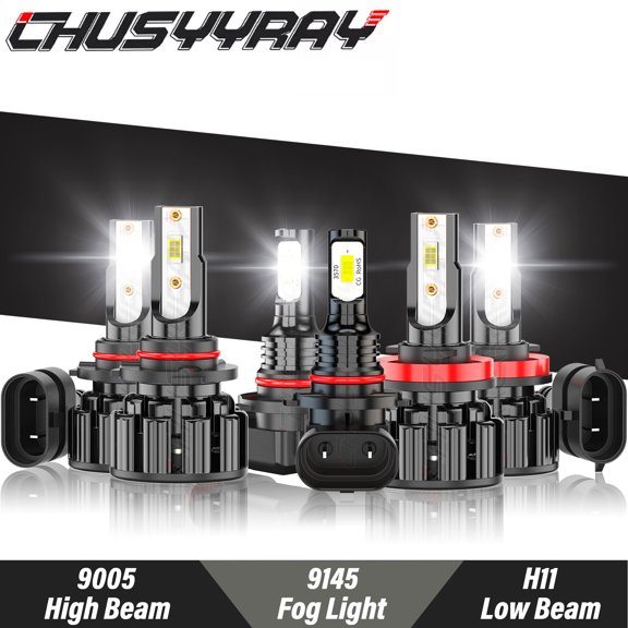For 2004 2005 2006 Toyota Solara 9005 H11 LED Headlight & 9145 Fog Light Bulbs Kit, Pack of 6