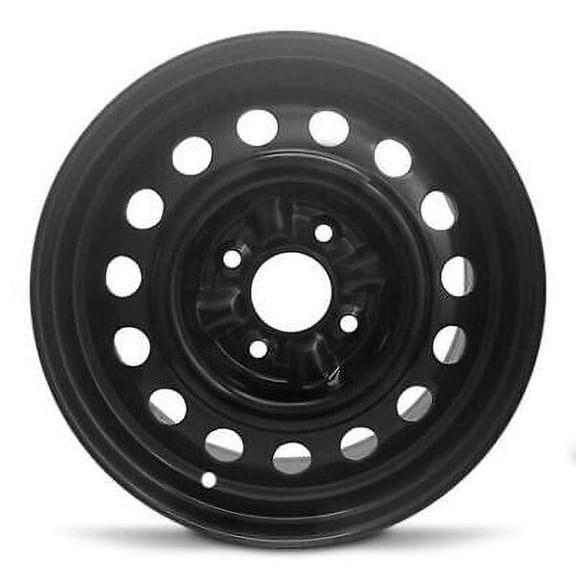 For 2004-2006 Kia Spectra 15 Inch Painted Black Rim - OE Direct Replacement - Road Ready Car Wheel