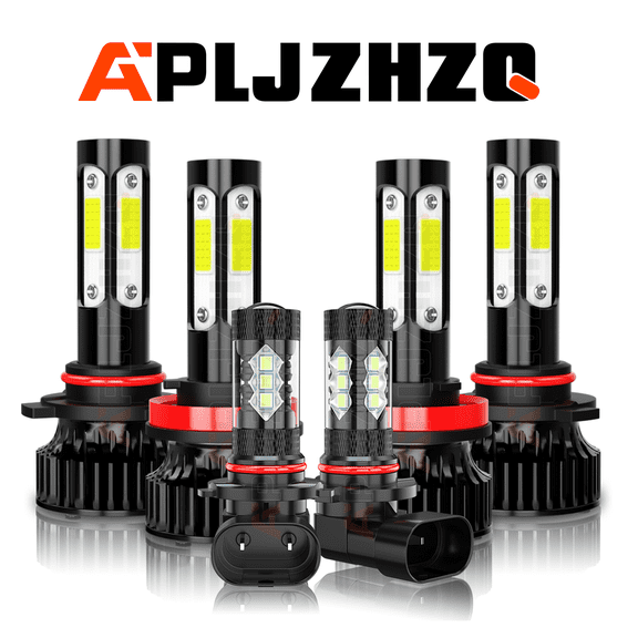For 2004-2006 Toyota Solara 4sides LED Headlight + Fog Light 6 Bulbs Combo Kit Plug and Play