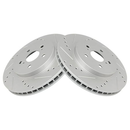 For 2004-2009 Lexus Toyota Brake Rotor Drilled & Slotted G-Coated Front Pair Kit