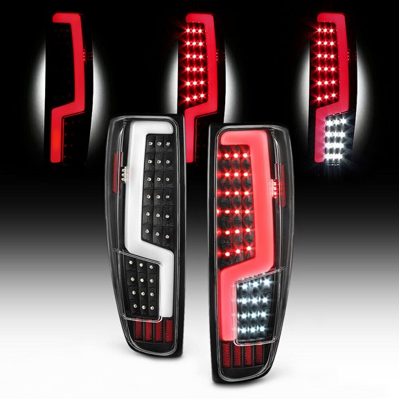 For 2004-2012 Chevy GMC Isuzu FULL LED NEON TUBE Black Tail Light Signal Lamp